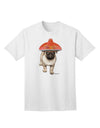 Pug Dog with Pink Sombrero: A Stylish Adult T-Shirt Offered by TooLoud-Mens T-shirts-TooLoud-White-Small-Davson Sales