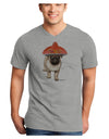 Pug Dog with Pink Sombrero Adult V-Neck T-shirt by TooLoud-Mens V-Neck T-Shirt-TooLoud-HeatherGray-Small-Davson Sales