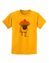 Pug Dog with Pink Sombrero Childrens T-Shirt by TooLoud-Childrens T-Shirt-TooLoud-Gold-X-Small-Davson Sales