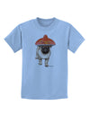 Pug Dog with Pink Sombrero Childrens T-Shirt by TooLoud-Childrens T-Shirt-TooLoud-Light-Blue-X-Small-Davson Sales