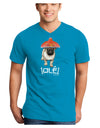 Pug Dog with Pink Sombrero - Ole Adult Dark V-Neck T-Shirt by TooLoud