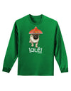 Pug Dog with Pink Sombrero - Ole Adult Long Sleeve Dark T-Shirt by TooLoud-TooLoud-Kelly-Green-Small-Davson Sales