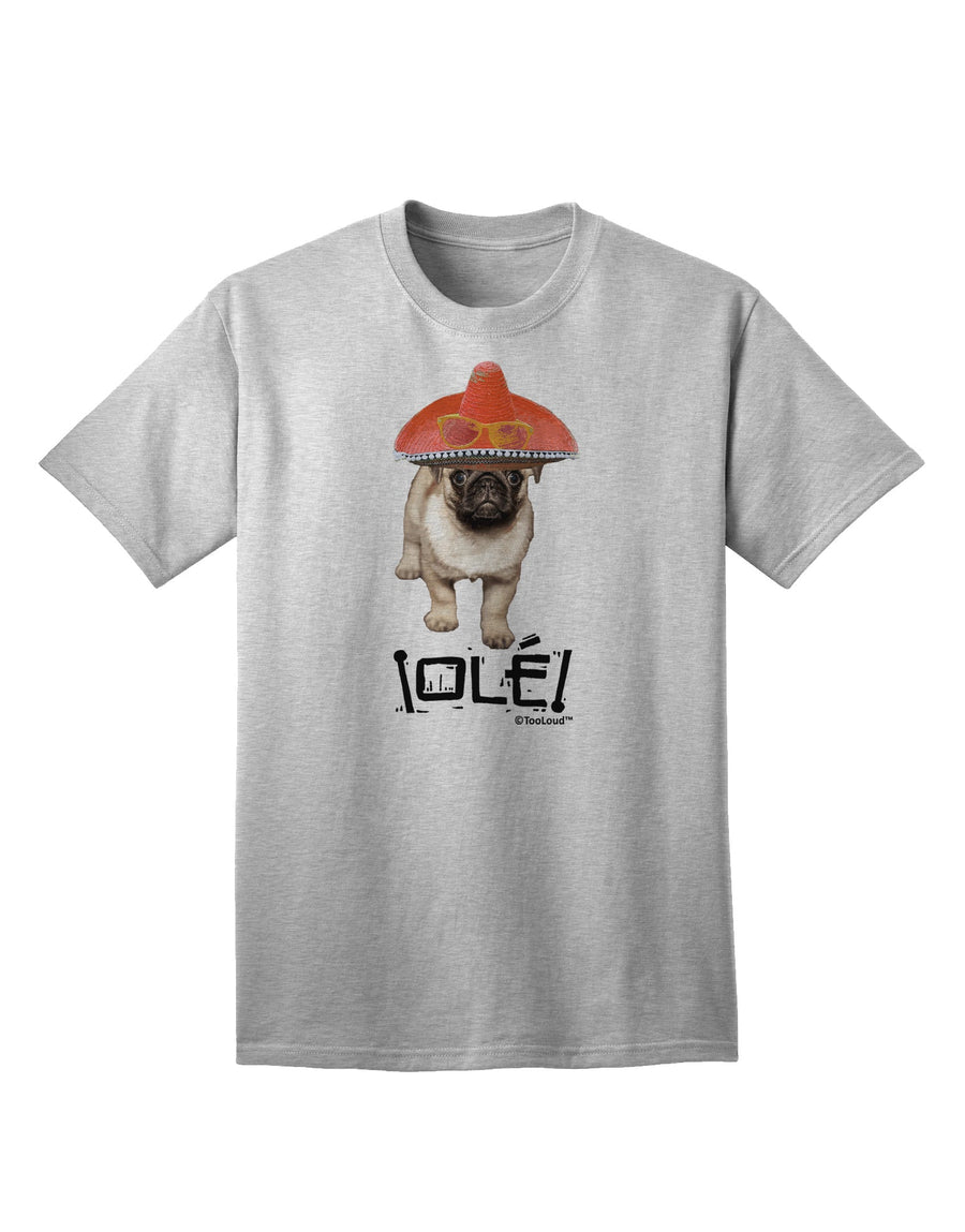 Pug Dog with Pink Sombrero - Ole Adult T-Shirt: A Captivating Addition to Your Wardrobe, Crafted by TooLoud-Mens T-shirts-TooLoud-White-Small-Davson Sales