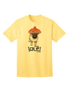 Pug Dog with Pink Sombrero - Ole Adult T-Shirt: A Captivating Addition to Your Wardrobe, Crafted by TooLoud-Mens T-shirts-TooLoud-Yellow-Small-Davson Sales