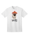 Pug Dog with Pink Sombrero - Ole Adult T-Shirt: A Captivating Addition to Your Wardrobe, Crafted by TooLoud-Mens T-shirts-TooLoud-White-Small-Davson Sales