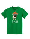 Pug Dog with Pink Sombrero - Ole Childrens Dark T-Shirt by TooLoud-Childrens T-Shirt-TooLoud-Kelly-Green-X-Small-Davson Sales