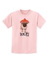 Pug Dog with Pink Sombrero - Ole Childrens T-Shirt by TooLoud-Childrens T-Shirt-TooLoud-PalePink-X-Small-Davson Sales