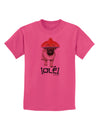 Pug Dog with Pink Sombrero - Ole Childrens T-Shirt by TooLoud-Childrens T-Shirt-TooLoud-Sangria-X-Small-Davson Sales