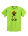 Pug Dog with Pink Sombrero - Ole Childrens T-Shirt by TooLoud-Childrens T-Shirt-TooLoud-Lime-Green-X-Small-Davson Sales