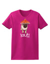 Pug Dog with Pink Sombrero - Ole Womens Dark T-Shirt by TooLoud-Womens T-Shirt-TooLoud-Hot-Pink-Small-Davson Sales