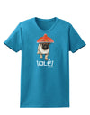 Pug Dog with Pink Sombrero - Ole Womens Dark T-Shirt by TooLoud-Womens T-Shirt-TooLoud-Turquoise-X-Small-Davson Sales