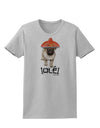 Pug Dog with Pink Sombrero - Ole Womens T-Shirt by TooLoud-Womens T-Shirt-TooLoud-AshGray-X-Small-Davson Sales