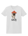 Pug Dog with Pink Sombrero - Ole Womens T-Shirt by TooLoud-Womens T-Shirt-TooLoud-White-X-Small-Davson Sales