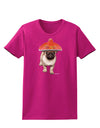 Pug Dog with Pink Sombrero Womens Dark T-Shirt by TooLoud-Womens T-Shirt-TooLoud-Hot-Pink-Small-Davson Sales