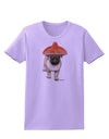 Pug Dog with Pink Sombrero Womens T-Shirt by TooLoud-Womens T-Shirt-TooLoud-Lavender-X-Small-Davson Sales