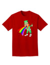 Puking Rainbow Leprechaun Adult Dark T-Shirt-Mens T-Shirt-TooLoud-Red-Small-Davson Sales