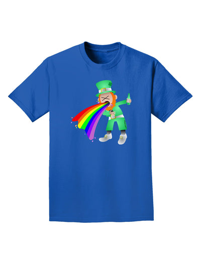 Puking Rainbow Leprechaun Adult Dark T-Shirt-Mens T-Shirt-TooLoud-Royal-Blue-Small-Davson Sales