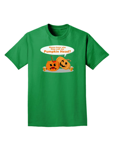 Pumpkin Head Adult Dark T-Shirt-Mens T-Shirt-TooLoud-Kelly-Green-Small-Davson Sales