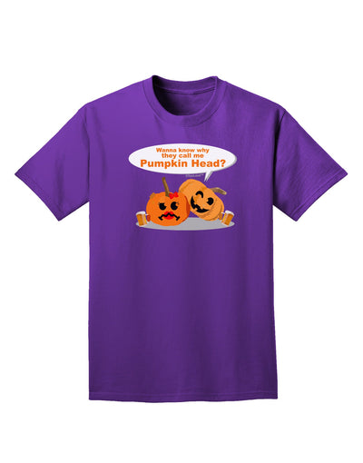 Pumpkin Head Adult Dark T-Shirt-Mens T-Shirt-TooLoud-Purple-Small-Davson Sales