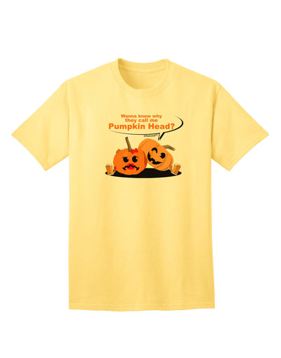 Pumpkin Head Adult T-Shirt-Mens T-Shirt-TooLoud-Yellow-Small-Davson Sales