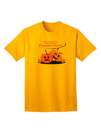 Pumpkin Head Adult T-Shirt-Mens T-Shirt-TooLoud-Gold-Small-Davson Sales