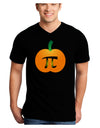 Pumpkin Pi Pumpkin Pie Thanksgiving Adult Dark V-Neck T-Shirt-TooLoud-Black-Small-Davson Sales
