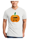 Pumpkin Pi Pumpkin Pie Thanksgiving Adult V-Neck T-shirt-Mens V-Neck T-Shirt-TooLoud-White-Small-Davson Sales