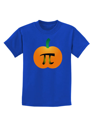 Pumpkin Pi Pumpkin Pie Thanksgiving Childrens Dark T-Shirt-Childrens T-Shirt-TooLoud-Royal-Blue-X-Small-Davson Sales