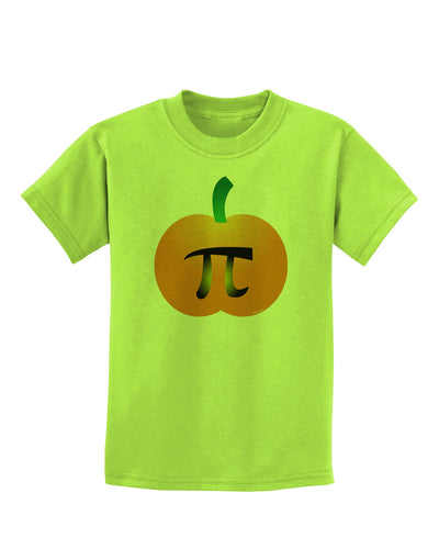 Pumpkin Pi Pumpkin Pie Thanksgiving Childrens T-Shirt-Childrens T-Shirt-TooLoud-Lime-Green-X-Small-Davson Sales