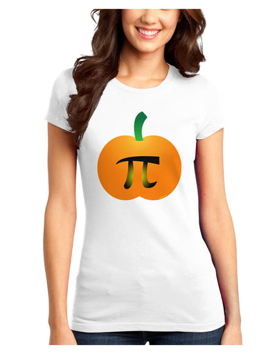 Pumpkin Pi Pumpkin Pie Thanksgiving Juniors T-Shirt-Womens Juniors T-Shirt-TooLoud-White-Juniors Fitted XS-Davson Sales