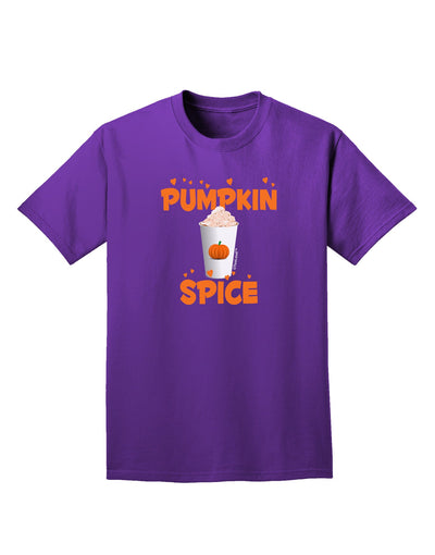 Pumpkin Spice Latte Hearts Adult Dark T-Shirt-Mens T-Shirt-TooLoud-Purple-Small-Davson Sales