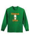 Pumpkin Spice Latte Hearts Adult Long Sleeve Dark T-Shirt-TooLoud-Kelly-Green-Small-Davson Sales