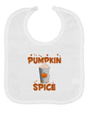 Pumpkin Spice Latte Hearts Baby Bib