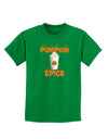 Pumpkin Spice Latte Hearts Childrens Dark T-Shirt-Childrens T-Shirt-TooLoud-Kelly-Green-X-Small-Davson Sales