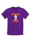 Pumpkin Spice Latte Hearts Childrens Dark T-Shirt-Childrens T-Shirt-TooLoud-Purple-X-Small-Davson Sales