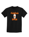 Pumpkin Spice Latte Hearts Childrens Dark T-Shirt-Childrens T-Shirt-TooLoud-Black-X-Small-Davson Sales
