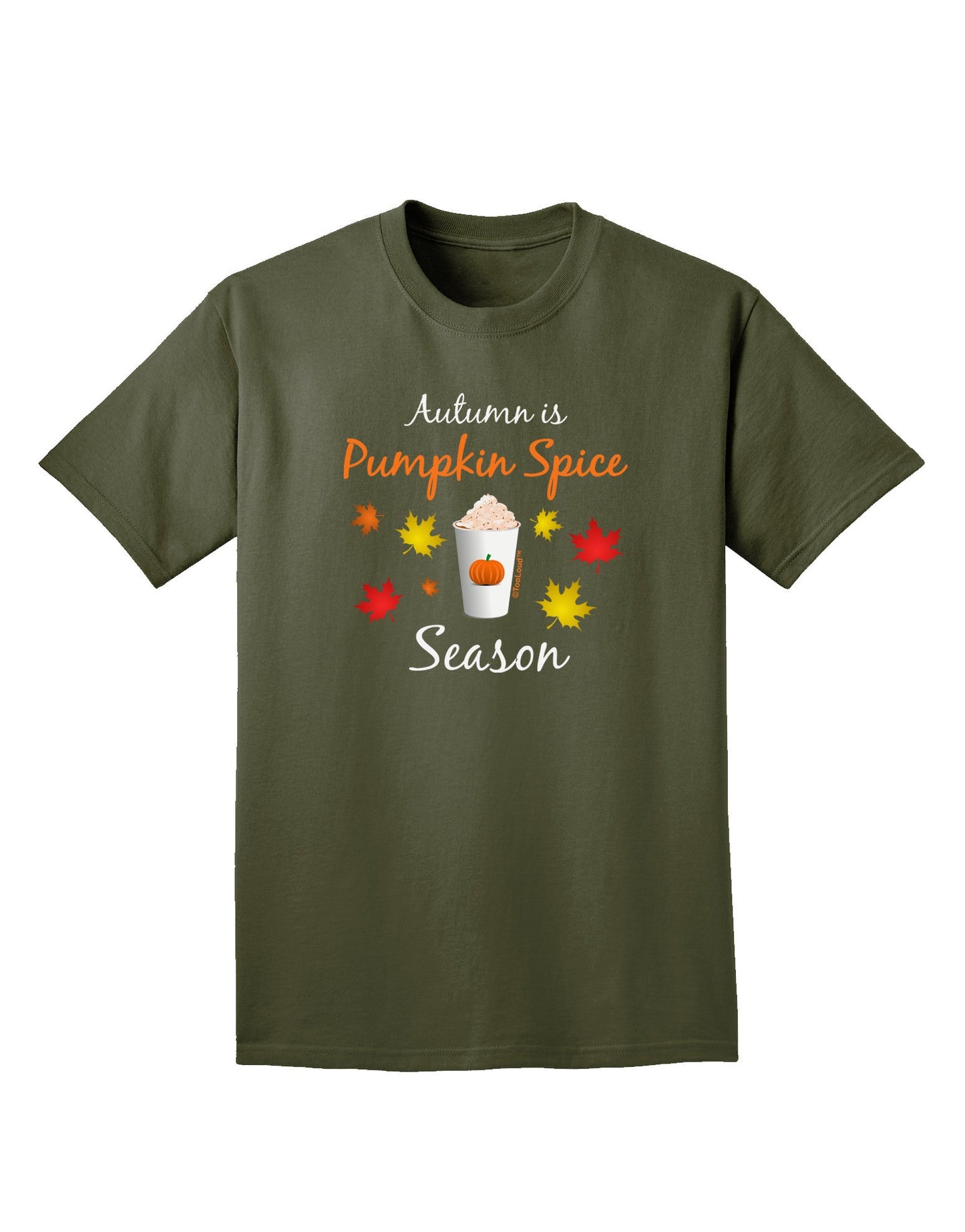 Pumpkin Spice Season Adult Dark T-Shirt-Mens T-Shirt-TooLoud-Military-Green-Small-Davson Sales