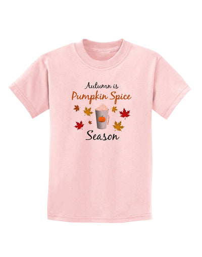 Pumpkin Spice Season Childrens T-Shirt-Childrens T-Shirt-TooLoud-PalePink-X-Small-Davson Sales