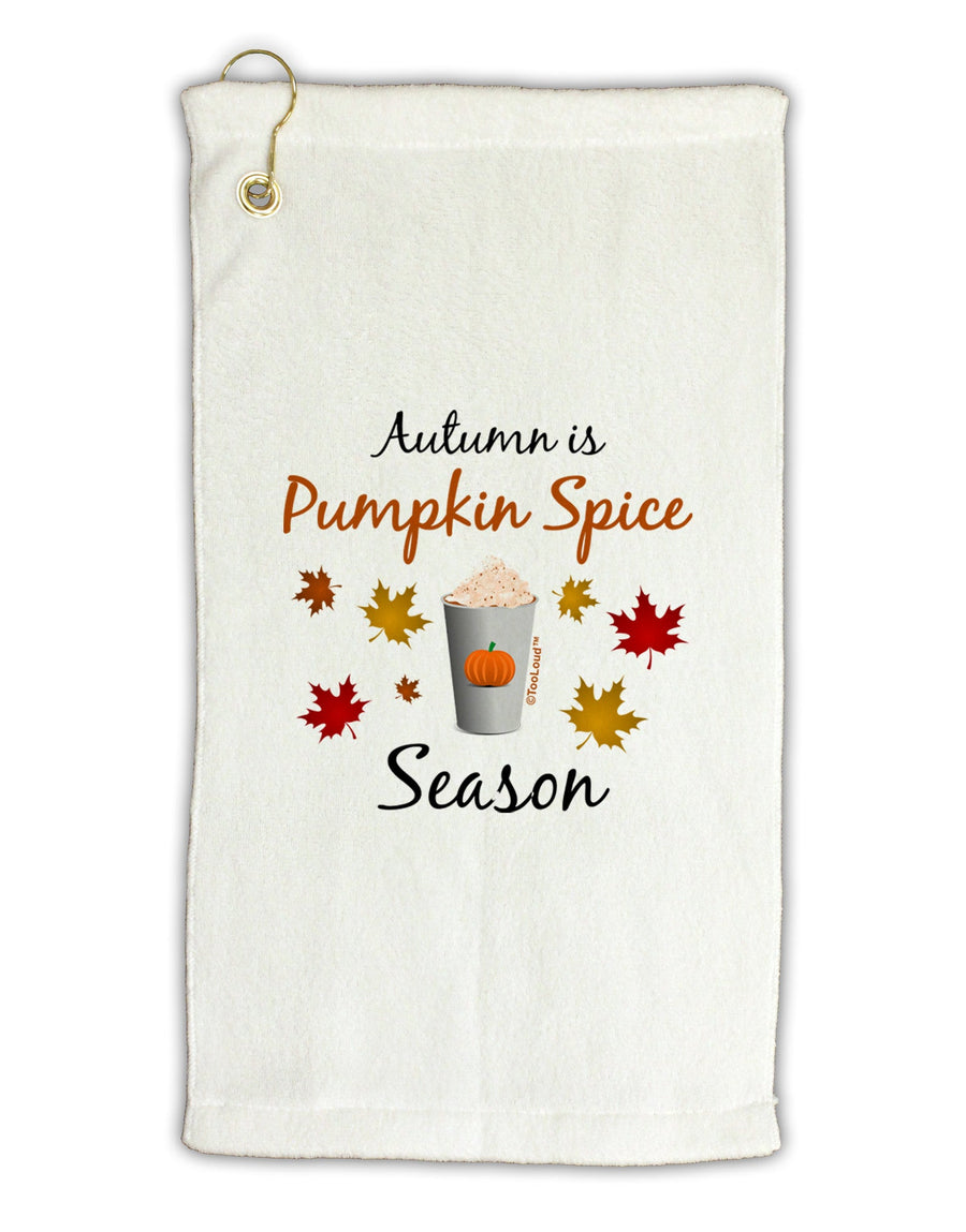 Pumpkin Spice Season Micro Terry Gromet Golf Towel 16 x 25 inch-Golf Towel-TooLoud-White-Davson Sales