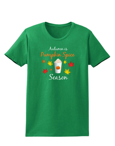 Pumpkin Spice Season Womens Dark T-Shirt-TooLoud-Kelly-Green-X-Small-Davson Sales