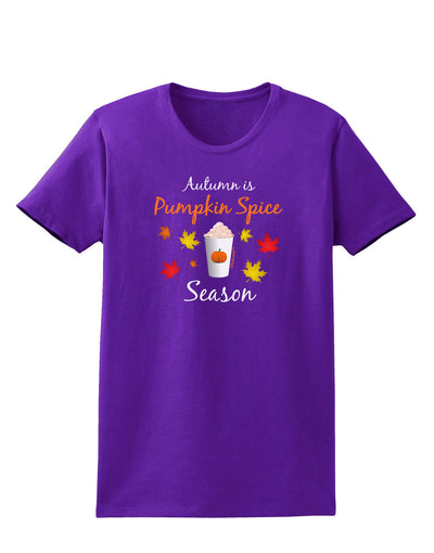 Pumpkin Spice Season Womens Dark T-Shirt-TooLoud-Purple-X-Small-Davson Sales