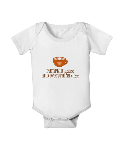 Pumpkin Spice and Everything Nice Baby Romper Bodysuit-Baby Romper-TooLoud-White-06-Months-Davson Sales