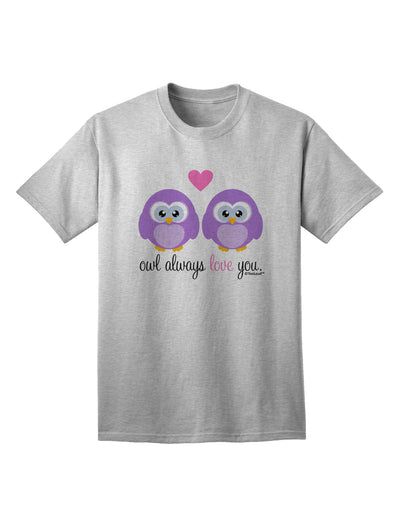 Purple Owls Adult T-Shirt - A Timeless Expression of Affection by TooLoud-Mens T-shirts-TooLoud-AshGray-Small-Davson Sales