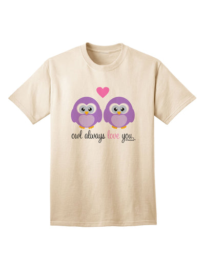 Purple Owls Adult T-Shirt - A Timeless Expression of Affection by TooLoud-Mens T-shirts-TooLoud-Natural-Small-Davson Sales