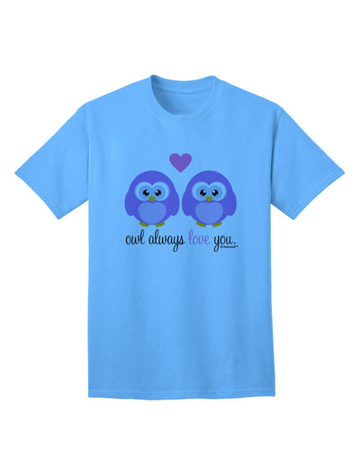 Purple Owls Adult T-Shirt - A Timeless Expression of Affection by TooLoud-Mens T-shirts-TooLoud-Aquatic-Blue-Small-Davson Sales