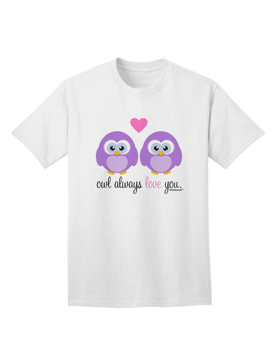 Purple Owls Adult T-Shirt - A Timeless Expression of Affection by TooLoud-Mens T-shirts-TooLoud-White-Small-Davson Sales