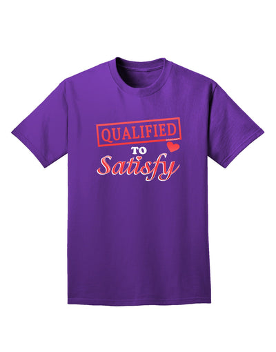 Qualified To Satisfy Adult Dark T-Shirt-Mens T-Shirt-TooLoud-Purple-Small-Davson Sales