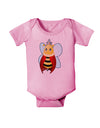 Queen Bee Mothers Day Baby Romper Bodysuit-Baby Romper-TooLoud-Light-Pink-06-Months-Davson Sales