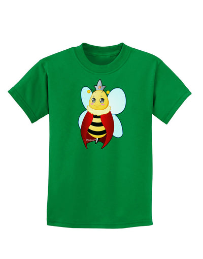 Queen Bee Mothers Day Childrens Dark T-Shirt-Childrens T-Shirt-TooLoud-Kelly-Green-X-Small-Davson Sales