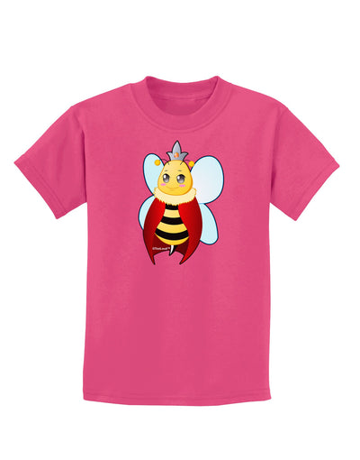 Queen Bee Mothers Day Childrens Dark T-Shirt-Childrens T-Shirt-TooLoud-Sangria-X-Small-Davson Sales